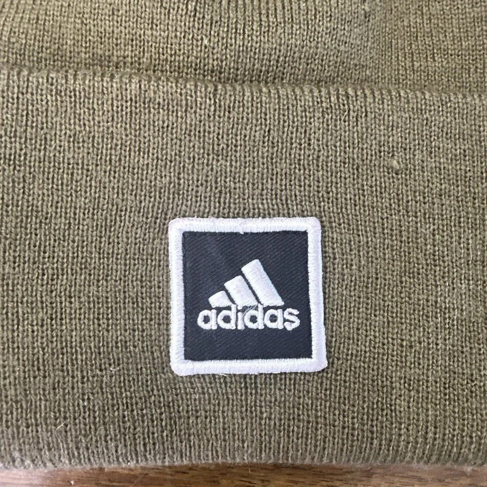 Adidas Beanie Unisex Aeroready Wide‎ Cuff Fold Army Green Winter Hat Cap